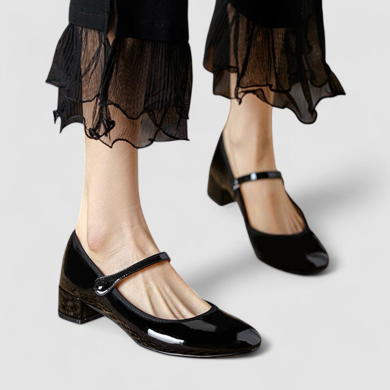 Women's Classic Dress Shoes with Padded Insole | Flexible Lightweight Build, Tapered Toe Line | Size 5.5-8, Black or Red