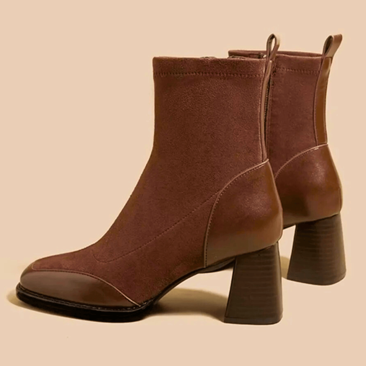 Women's Ankle Boots with a Tapered Line and Support Sole | Soft Uppers in Brown and Midnight Black | Size 5.5-9.5, 2 Colors