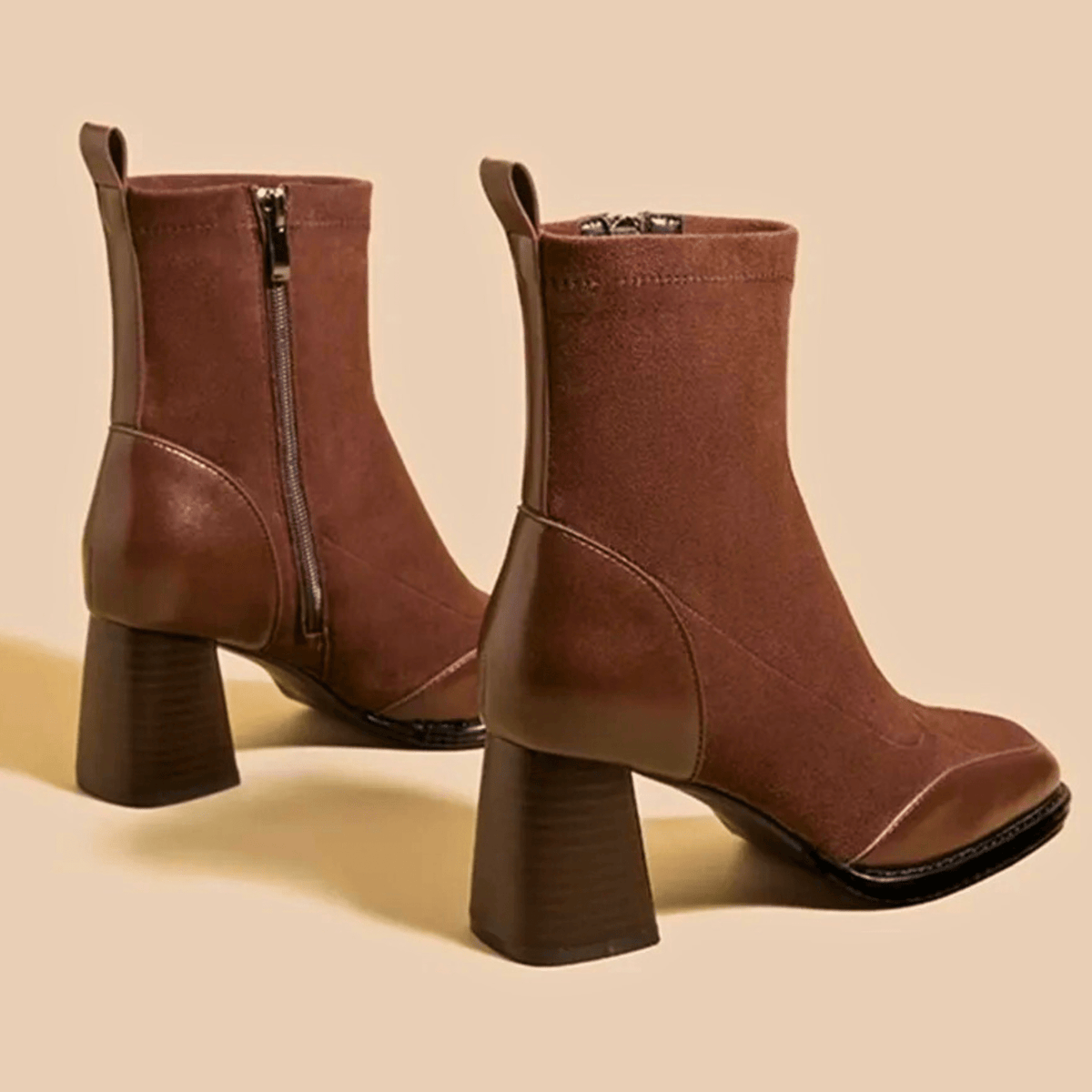 Women's Ankle Boots with a Tapered Line and Support Sole | Soft Uppers in Brown and Midnight Black | Size 5.5-9.5, 2 Colors
