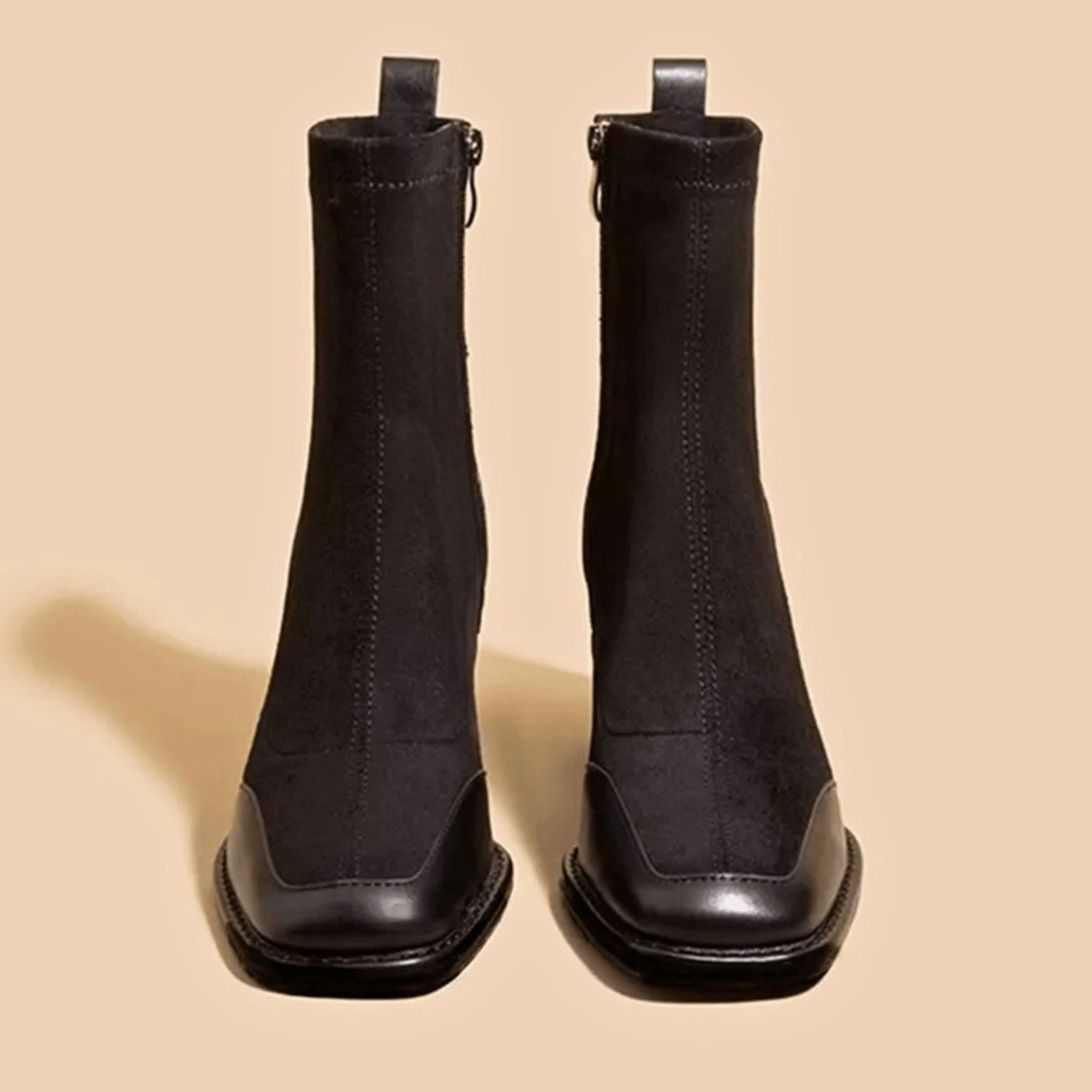 Women's Ankle Boots with a Tapered Line and Support Sole | Soft Uppers in Brown and Midnight Black | Size 5.5-9.5, 2 Colors