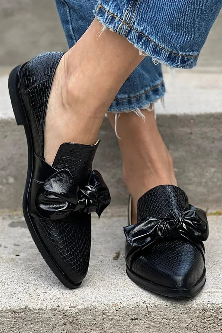Women's Black Flat Loafers with Cushioned Footbed | Clean Minimal Upper, Everyday Grip Sole, All-Day Comfort | Size 3-11