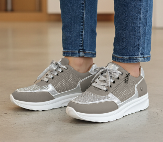 Women's Platform Sneakers with a Lace Up Closure | White Contrast Sole and Extra Height for City Days | Size 5.5-9.5, 4 Colors