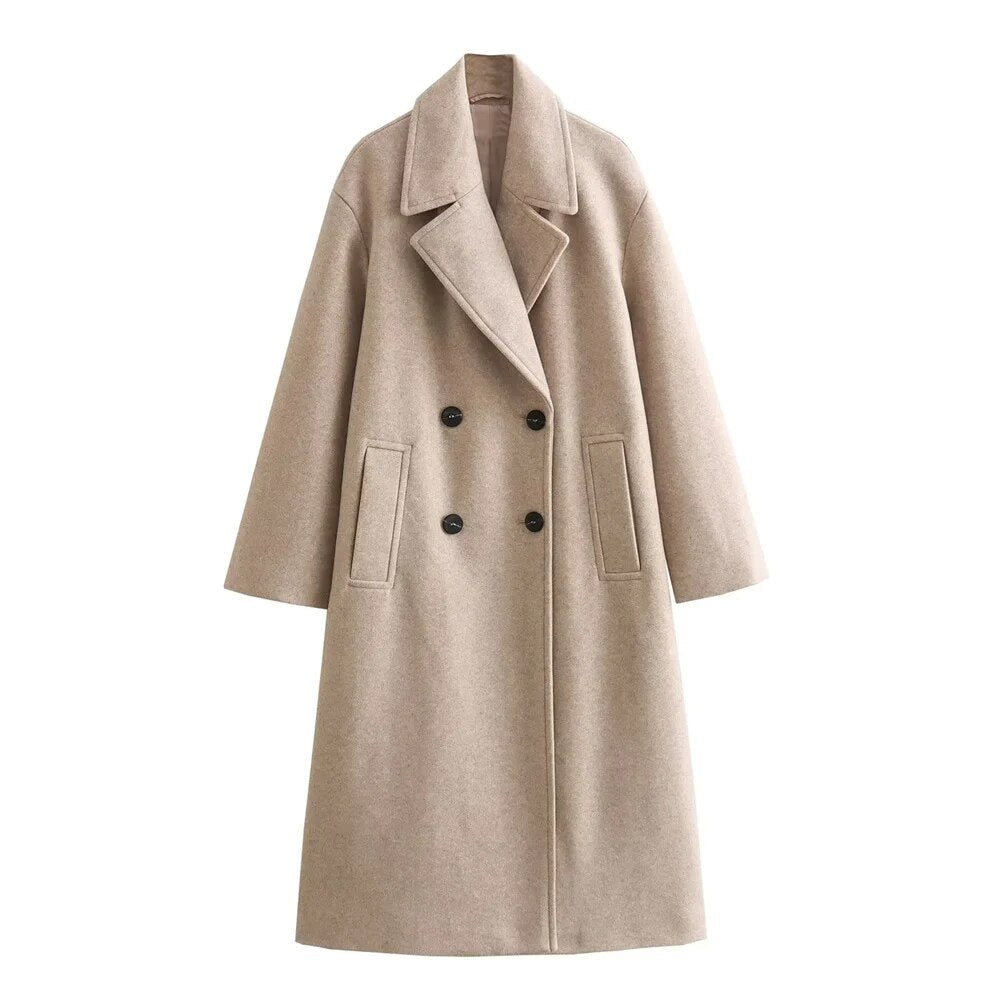 Women's Tailored Longline Coat | Classic Buttons, Refined Stitching, Room to Layer | Sizes S-2XL | 4 Colors