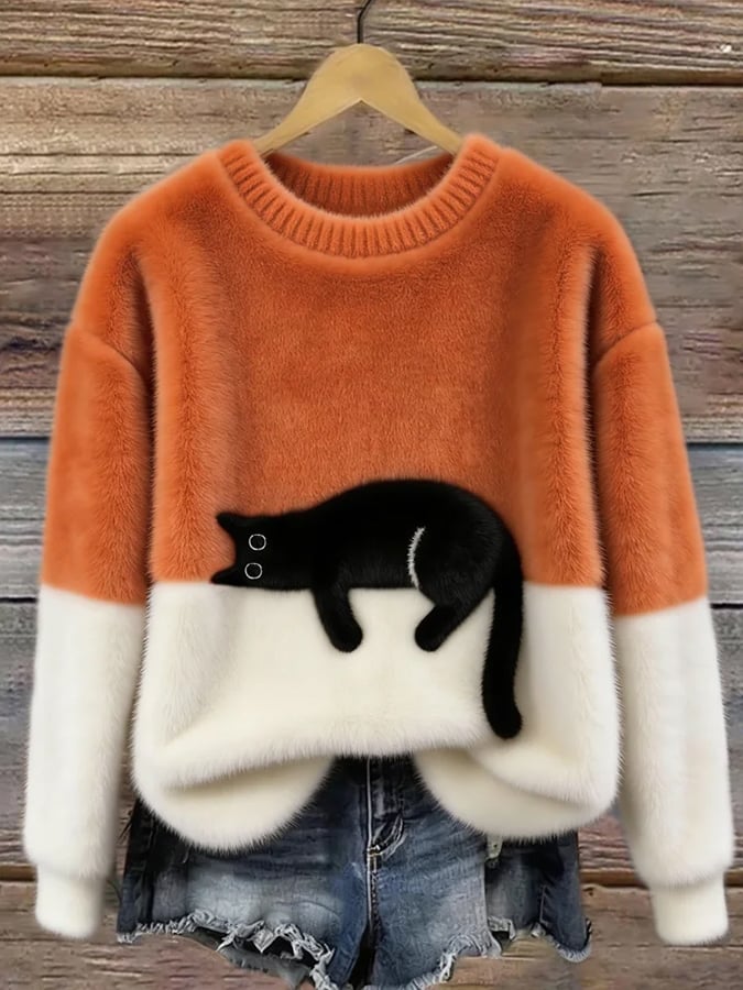 Women's Sweater with Print | Size S-5XL | Orange, Pink, Black, Red, Yellow, Green and 4 more