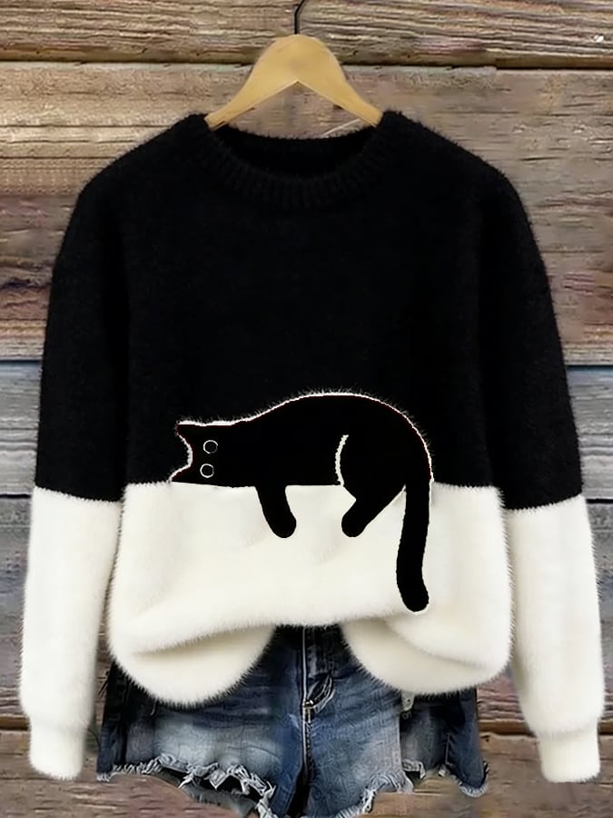 Women's Sweater with Print | Size S-5XL | Orange, Pink, Black, Red, Yellow, Green and 4 more