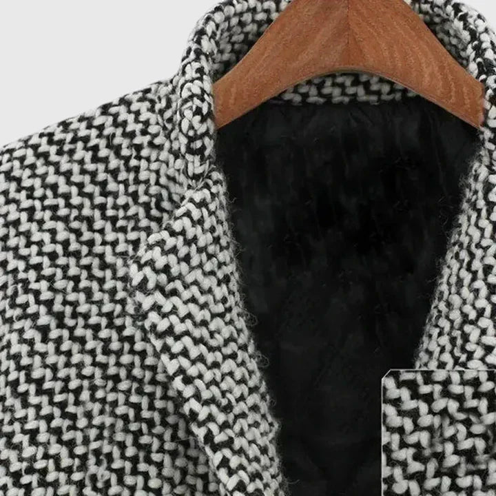 Women's Long Grey Coat with Collar and Button Front | Relaxed Tailored Fit Past the Hip, Set-In Pockets | Size XXS-2XL