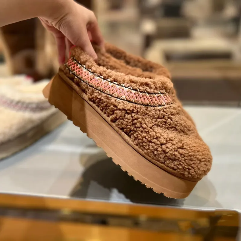 Women's Clog Slippers with a Plush Upper | Cotton Lining, Anti Slip Platform Sole | Sizes 4.5-9.0, 4 Colors