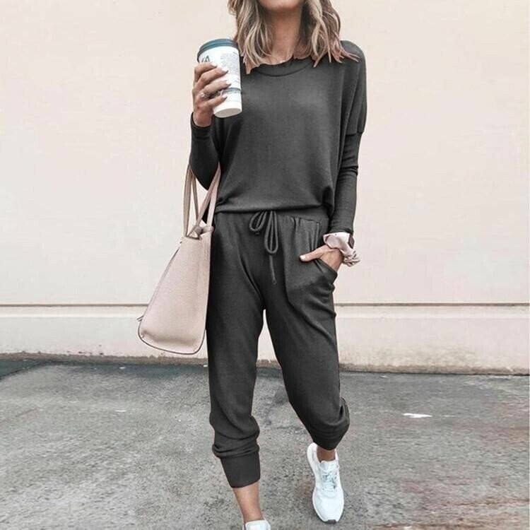 Women's Two-Piece Coordinated Set | Matching Top and Bottoms Set | Sizes S to 3XL | 15 Colorways to Choose From