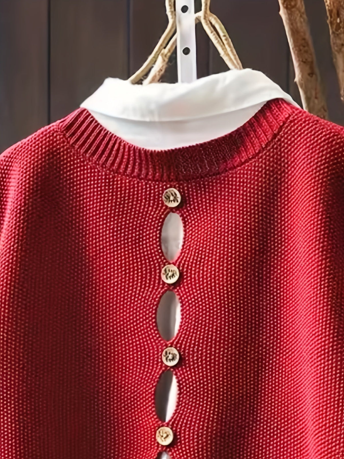 Women's Knit Sweater Vest and Button-Down Shirt Set | Layered Two-Piece, Round Neck Vest, Relaxed Fit | 3 Colors