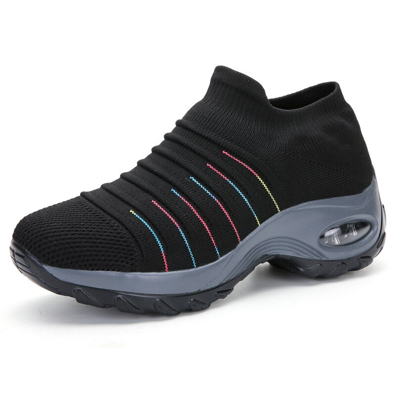 Women's Lightweight Sneakers with Padded Insole | Breathable Walking Shoes on a Cushioned Sole | Size 5.5-10, 8 Colors