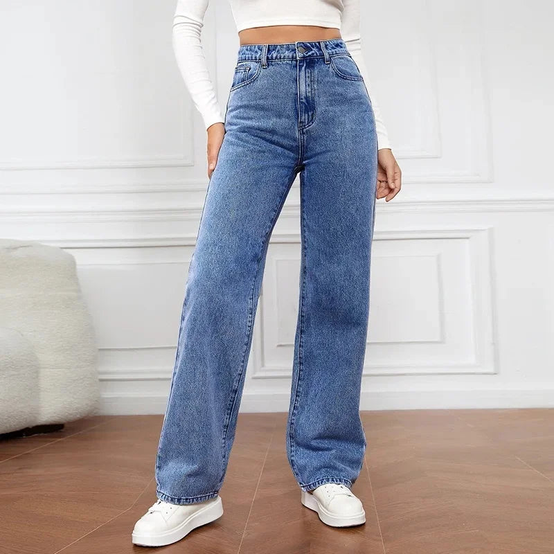 Women's High Waisted Wide Leg Jeans | Relaxed Fit Denim Pants for Fall and Winter | Size XS-2XL