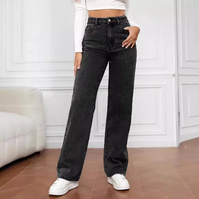 Women's High Waisted Wide Leg Jeans | Relaxed Fit Denim Pants for Fall and Winter | Size XS-2XL