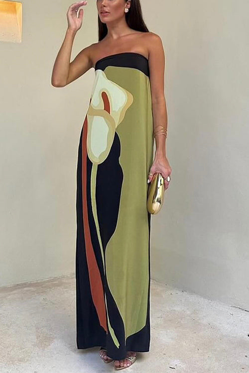 Colorful Summer Maxi Dress with Flowing Silhouette