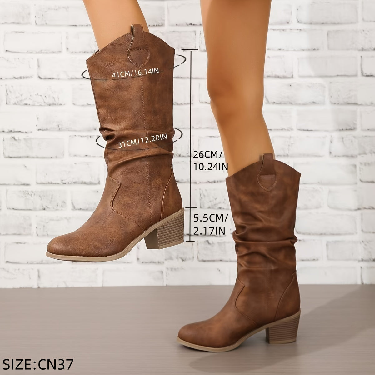 Women's Knee High Pull On Boots with Slouchy Shaft | Low Flat Heel, No Zip Closure | Size 5.5-10.5, 3 Colors