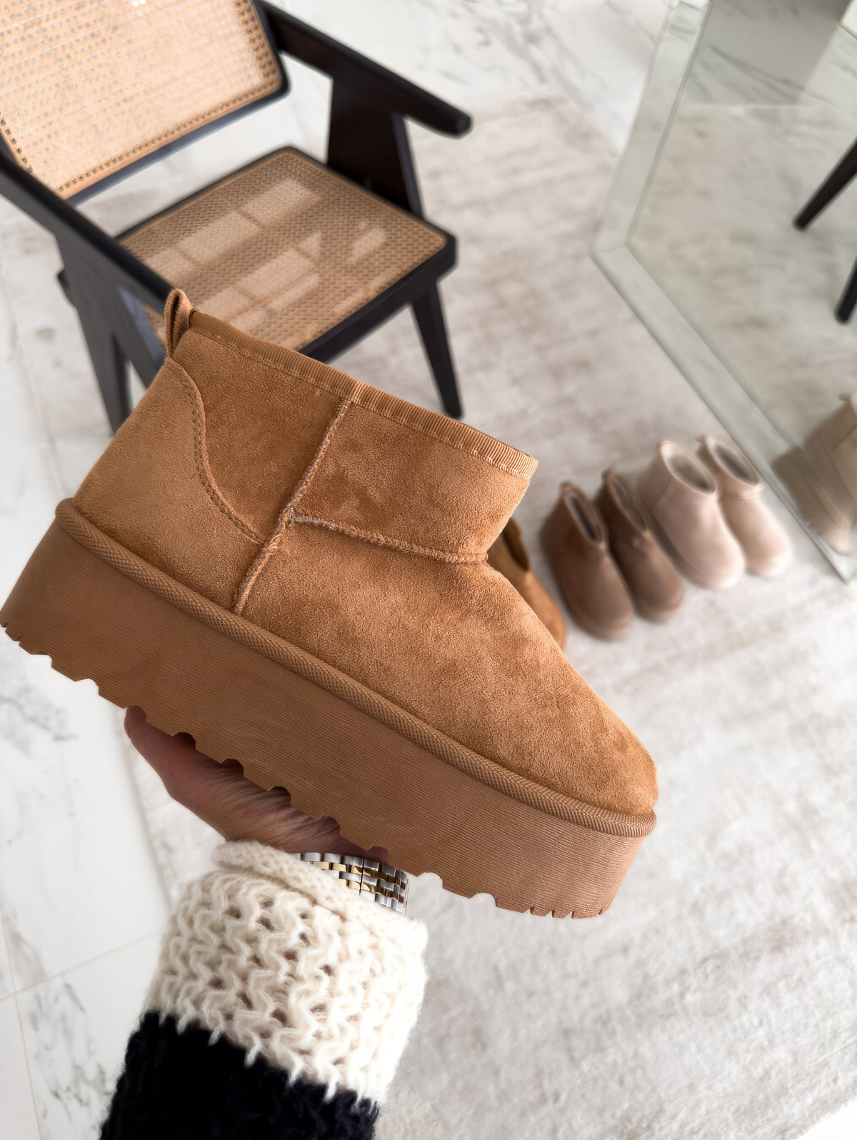 Women's Winter Boots Lined with Soft Wool | Pull-On Platform Shaft and Fold-Over Front Flap | Sizes 5.5-9.5, 4 Colors