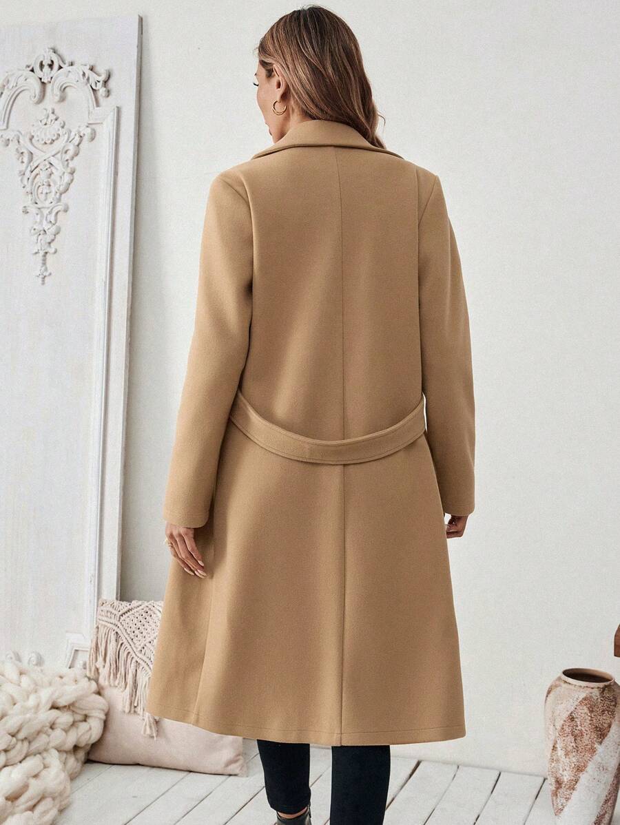 Womens Coat with Knit | For Winter | Size S-XL | Khaki, Brown, Coffee, Grey, Dark Blue