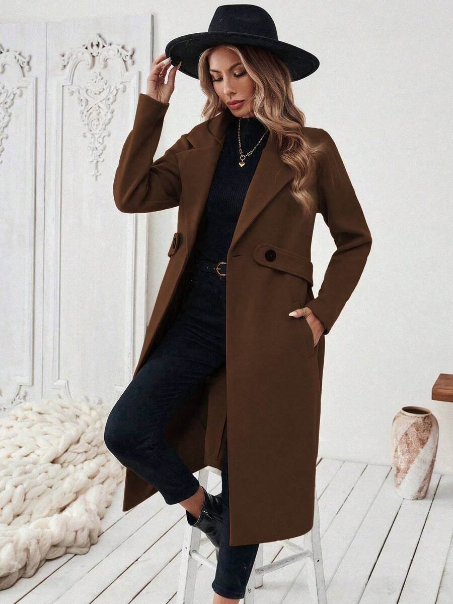 Womens Coat with Knit | For Winter | Size S-XL | Khaki, Brown, Coffee, Grey, Dark Blue