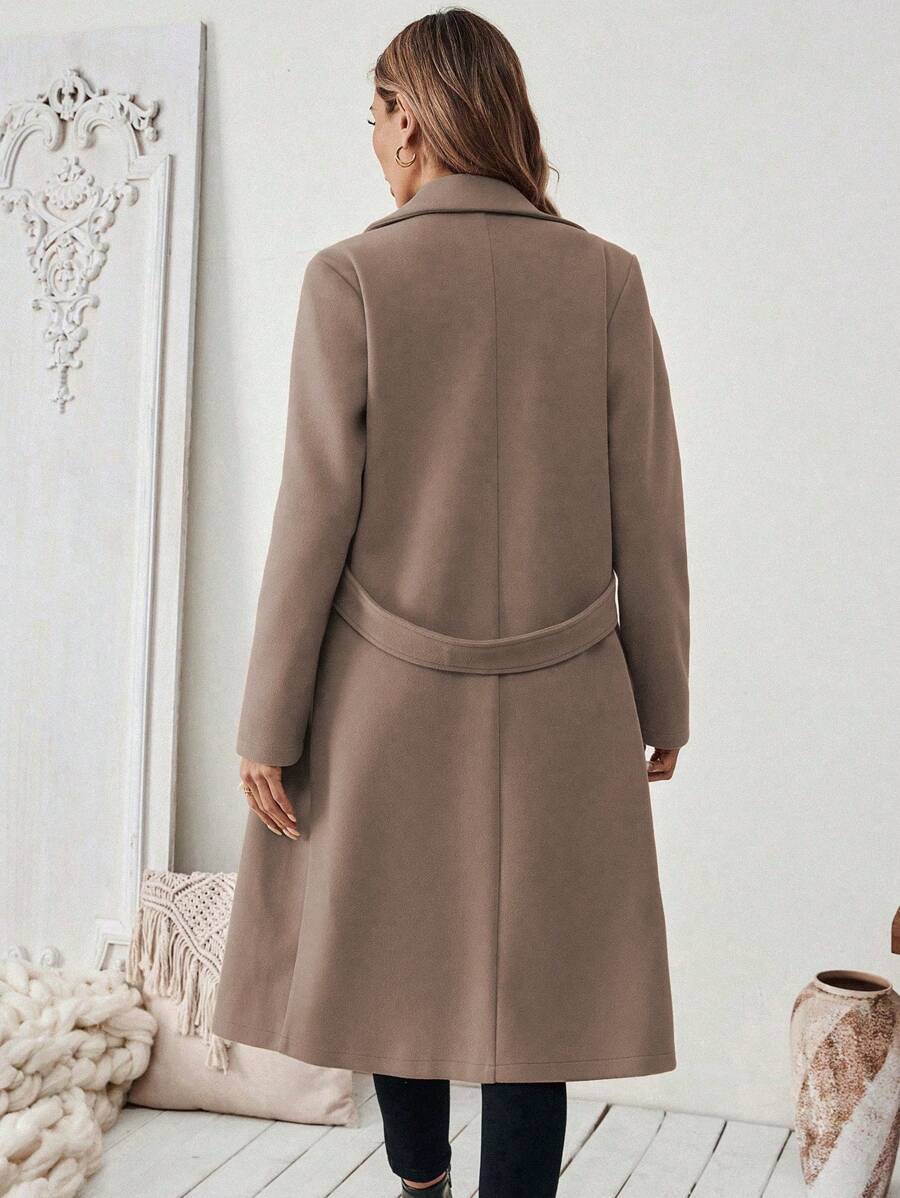 Womens Coat with Knit | For Winter | Size S-XL | Khaki, Brown, Coffee, Grey, Dark Blue