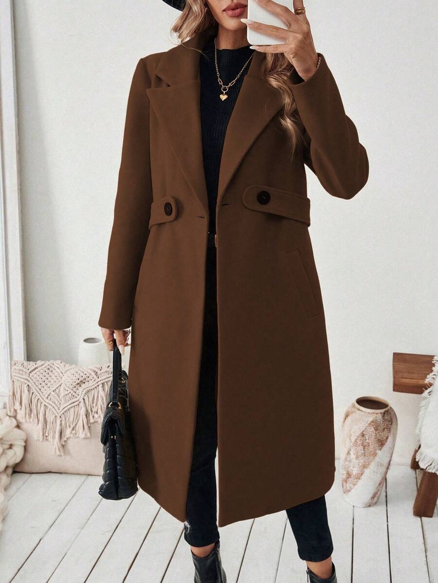 Womens Coat with Knit | For Winter | Size S-XL | Khaki, Brown, Coffee, Grey, Dark Blue