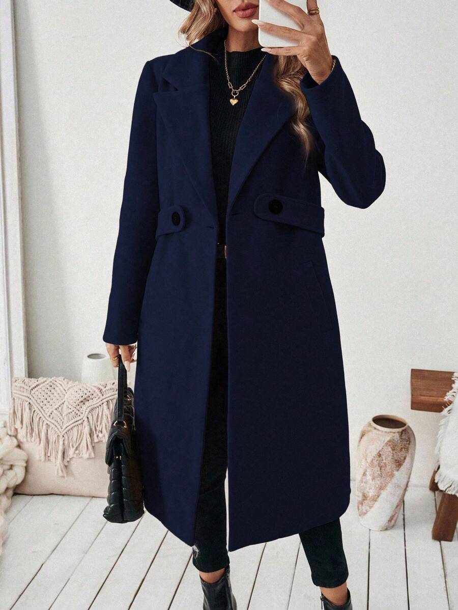 Womens Coat with Knit | For Winter | Size S-XL | Khaki, Brown, Coffee, Grey, Dark Blue