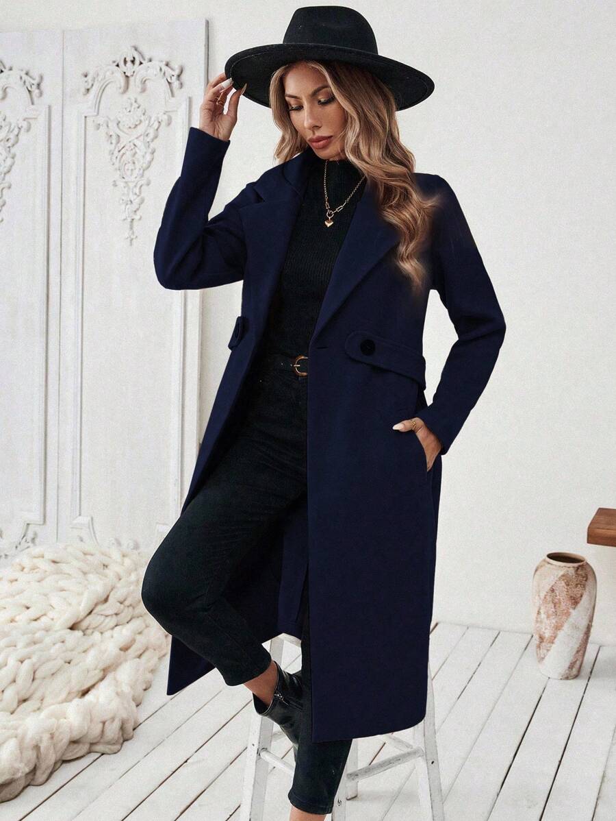 Womens Coat with Knit | For Winter | Size S-XL | Khaki, Brown, Coffee, Grey, Dark Blue