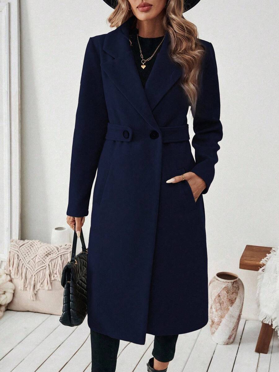 Womens Coat with Knit | For Winter | Size S-XL | Khaki, Brown, Coffee, Grey, Dark Blue