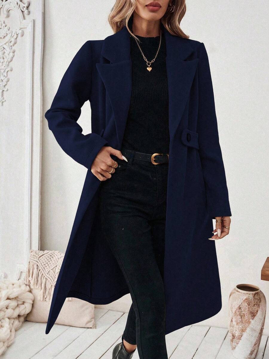 Womens Coat with Knit | For Winter | Size S-XL | Khaki, Brown, Coffee, Grey, Dark Blue