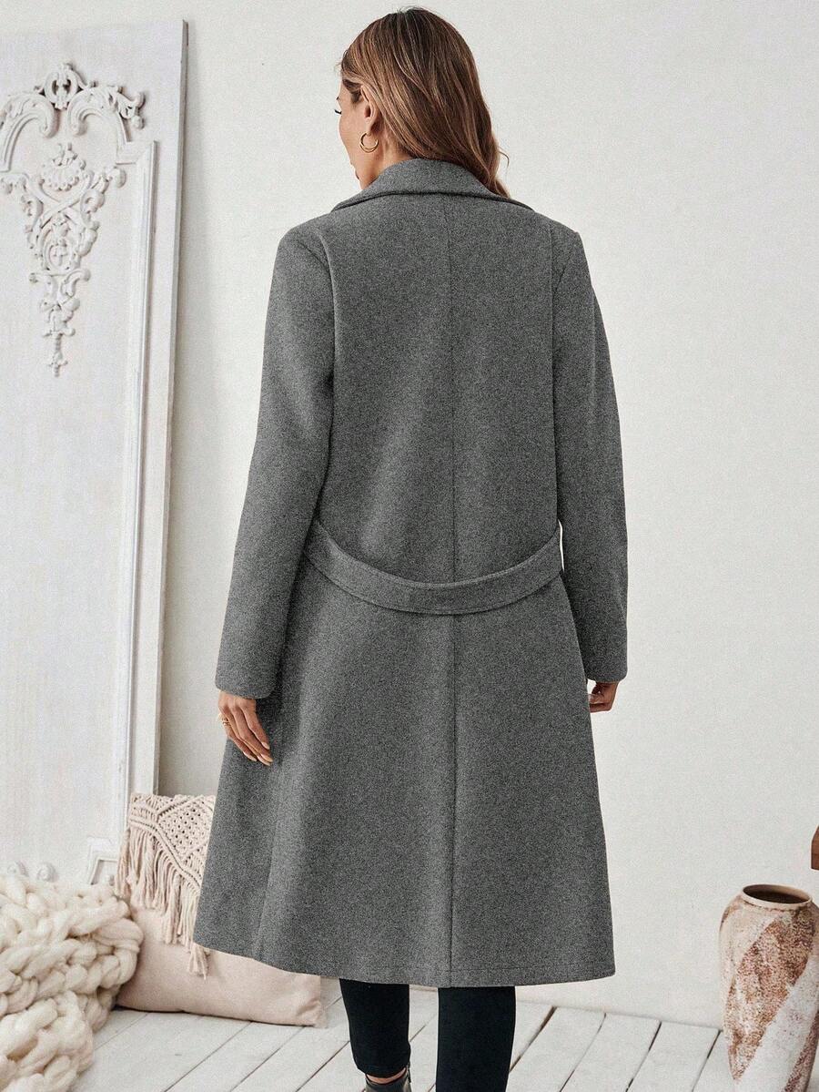 Womens Coat with Knit | For Winter | Size S-XL | Khaki, Brown, Coffee, Grey, Dark Blue