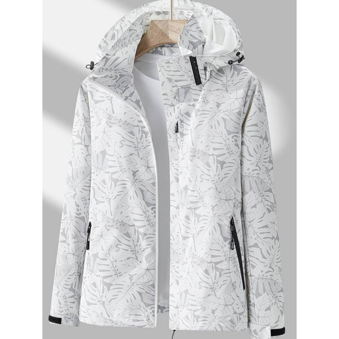 Women's Waterproof Rain Jacket with Zip Closure and Embroidery | Water Repellent | For Winter | Size M-4XL