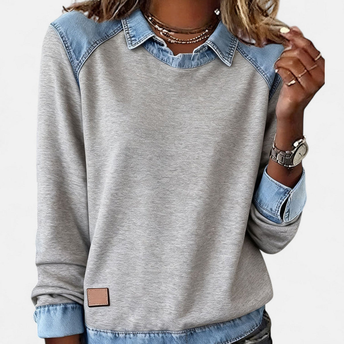 Women's Long Sleeve Tops with a Clean, Minimal Line | Lightweight Breathable Everyday Layer | Size S-3XL, 6 Colors