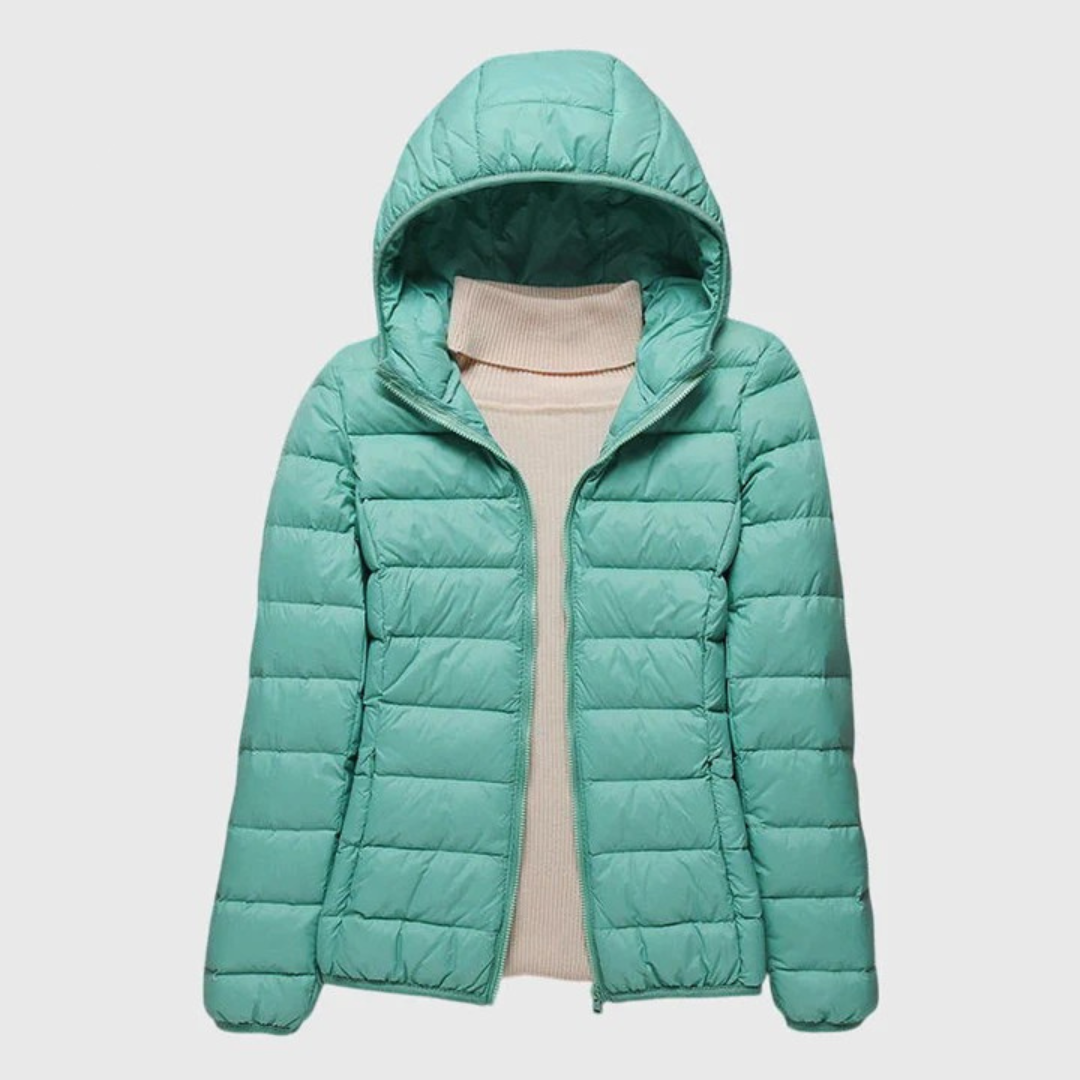 Women's Lightweight Quilted Puffer Jacket, Windproof and Waterproof | Warm Outerwear for Fall and Winter | Size S-3XL
