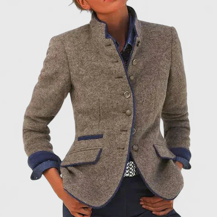 Women's High Collar Cardigan Sweater with Long Sleeves | Comfortable Flattering Fit for Casual or Dressy Looks | Size S-3XL