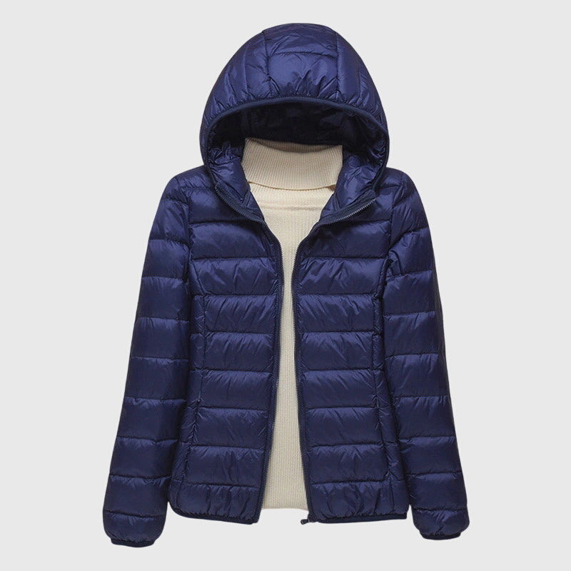 Women's Lightweight Quilted Puffer Jacket, Windproof and Waterproof | Warm Outerwear for Fall and Winter | Size S-3XL