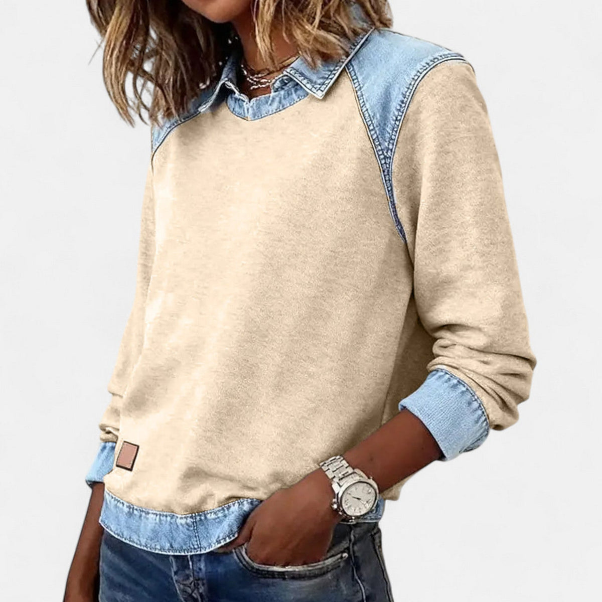 Women's Long Sleeve Tops with a Clean, Minimal Line | Lightweight Breathable Everyday Layer | Size S-3XL, 6 Colors