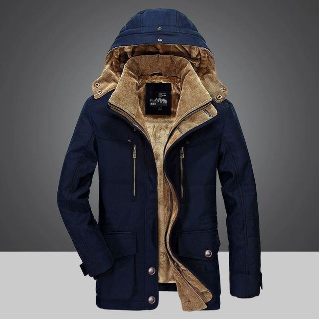 Men's Men's Jacket with Hood and Lining | Ribbed Cuffs, Zip Closure, Thermal Lining | For Winter | Size M-5XL