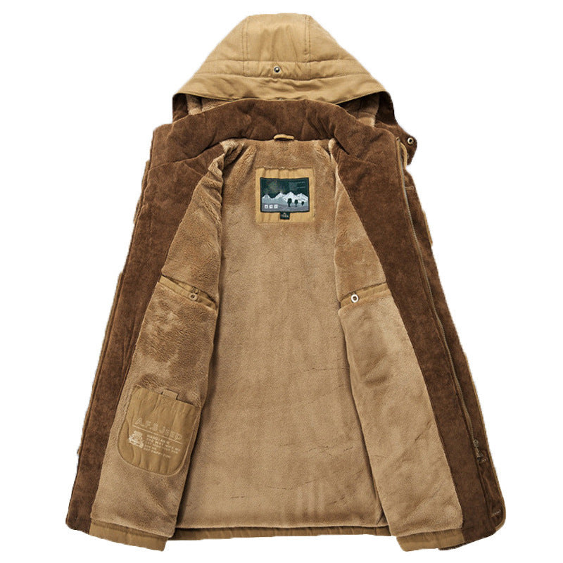 Men's Men's Jacket with Hood and Lining | Ribbed Cuffs, Zip Closure, Thermal Lining | For Winter | Size M-5XL