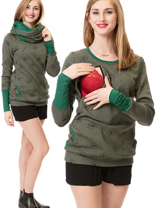 Women's Hoodie | Size S-XL | Grey, Yellow, Burgundy, Grey Polka Dot, Grey Floral Print, Dark Grey and 2 more