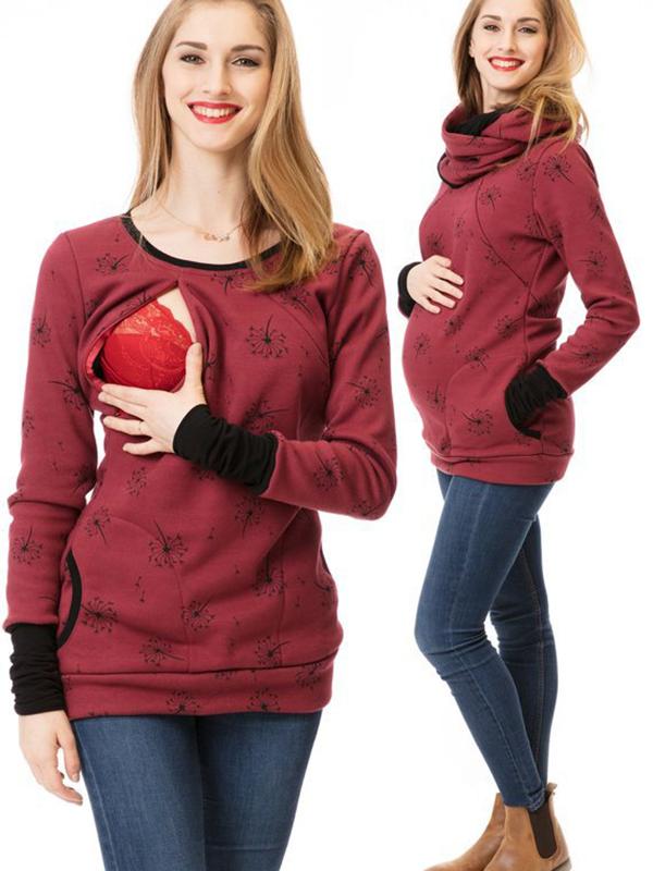 Women's Hoodie | Size S-XL | Grey, Yellow, Burgundy, Grey Polka Dot, Grey Floral Print, Dark Grey and 2 more