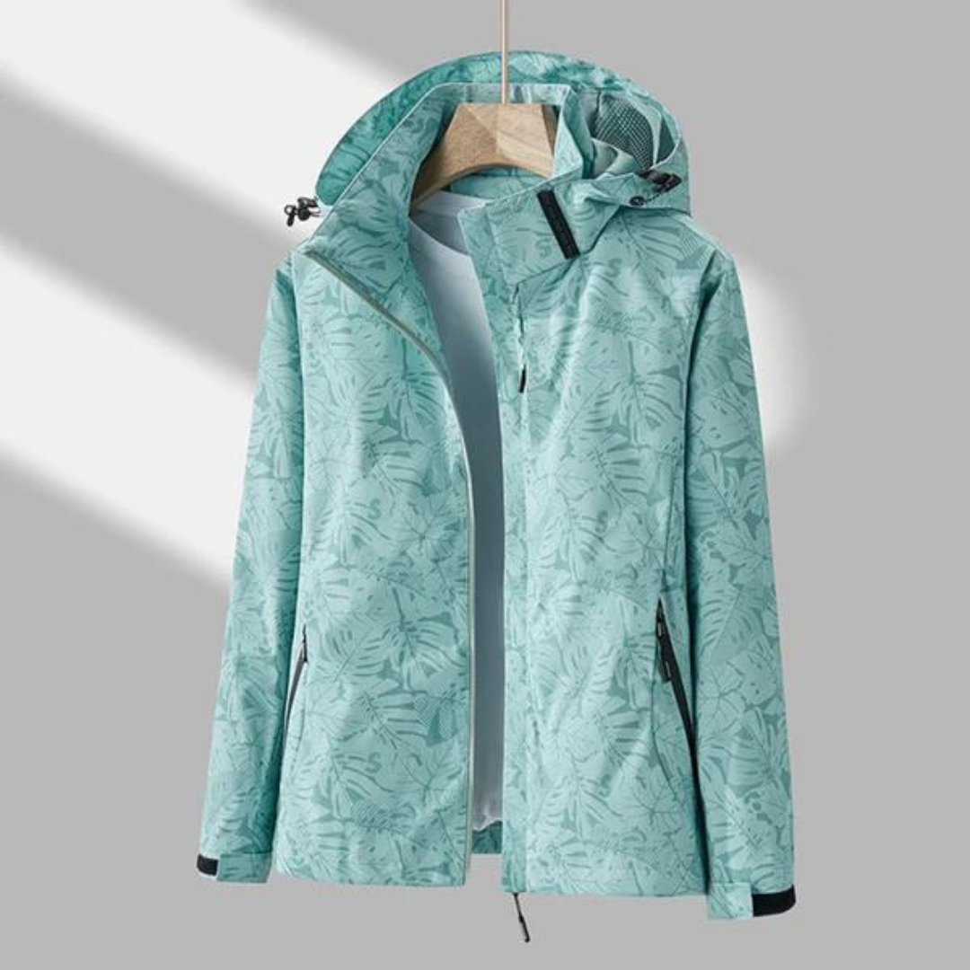 Women's Waterproof Rain Jacket with Zip Closure and Embroidery | Water Repellent | For Winter | Size M-4XL