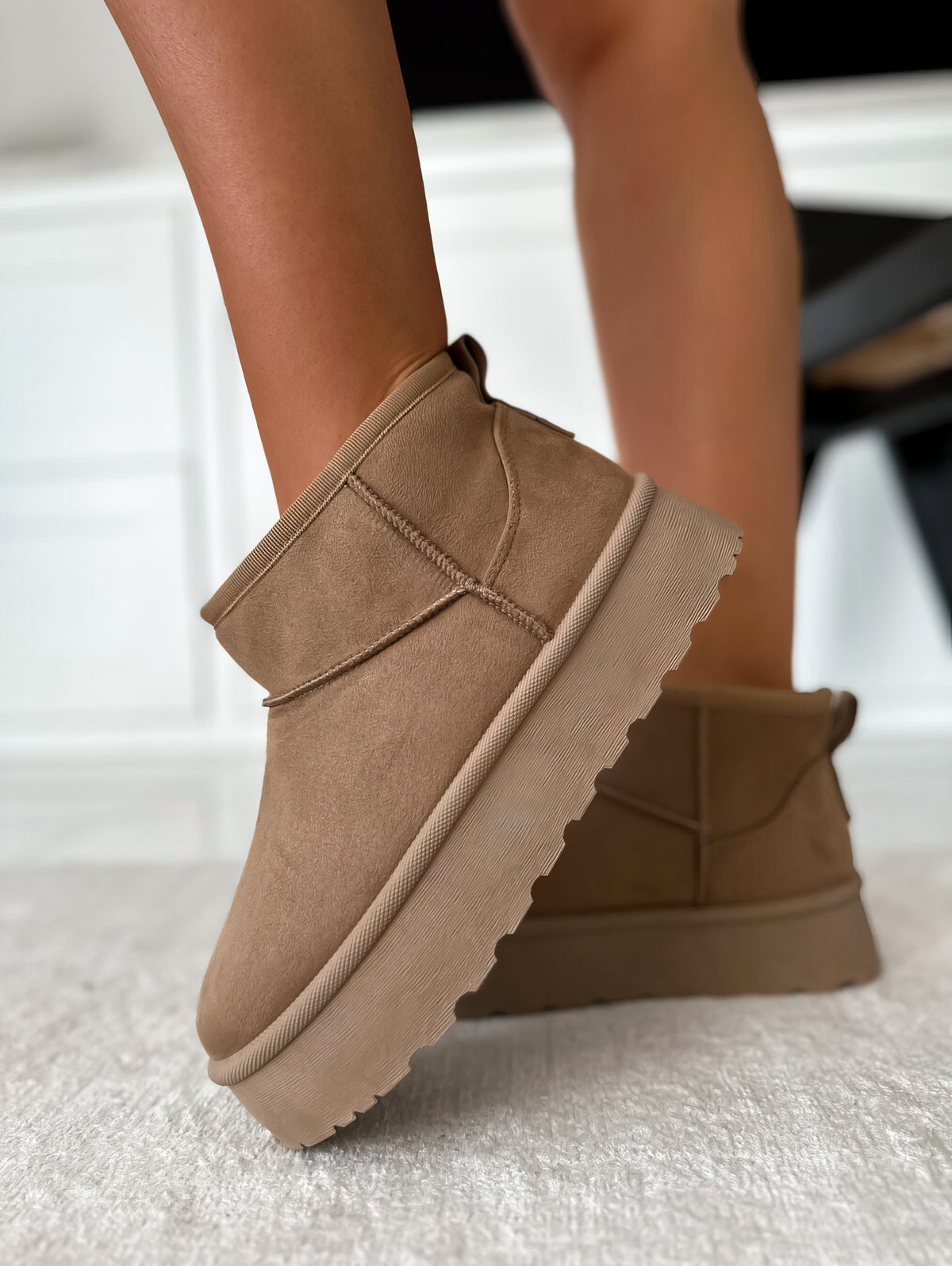 Women's Winter Boots Lined with Soft Wool | Pull-On Platform Shaft and Fold-Over Front Flap | Sizes 5.5-9.5, 4 Colors