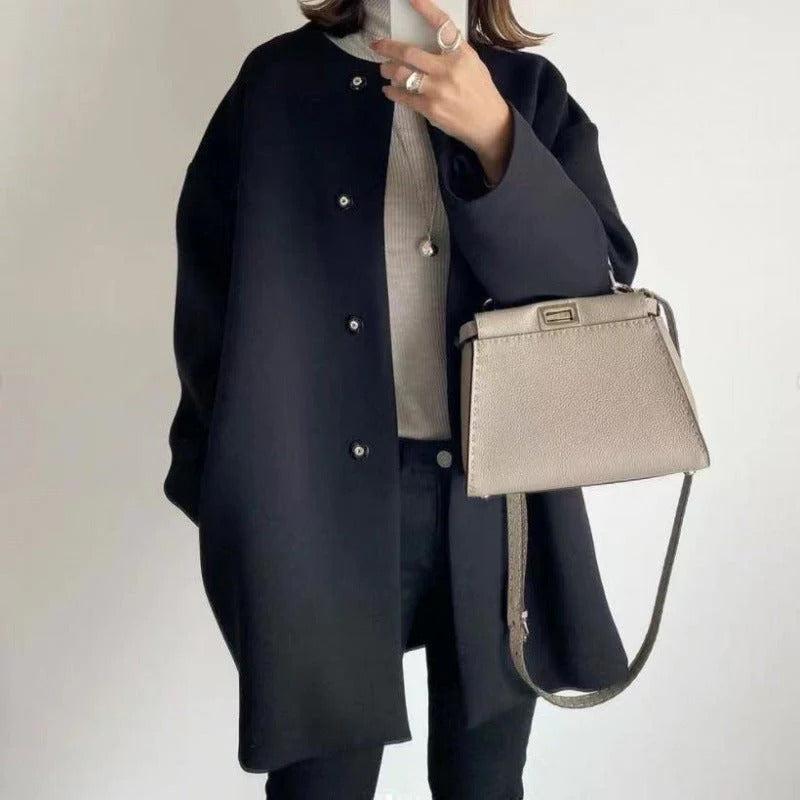 Women's Relaxed Fit Winter Coat with Pockets | Warm Hip-Length Outerwear for Easy Layering | Size XS-2XL