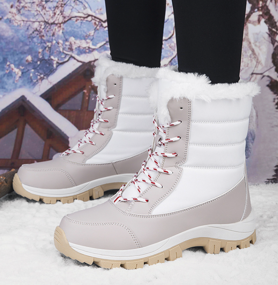 Women's Waterproof Snow Boots with Faux Fur Lining | Non-Slip Thick Sole for Ice and Winter Weather | Size 5-11