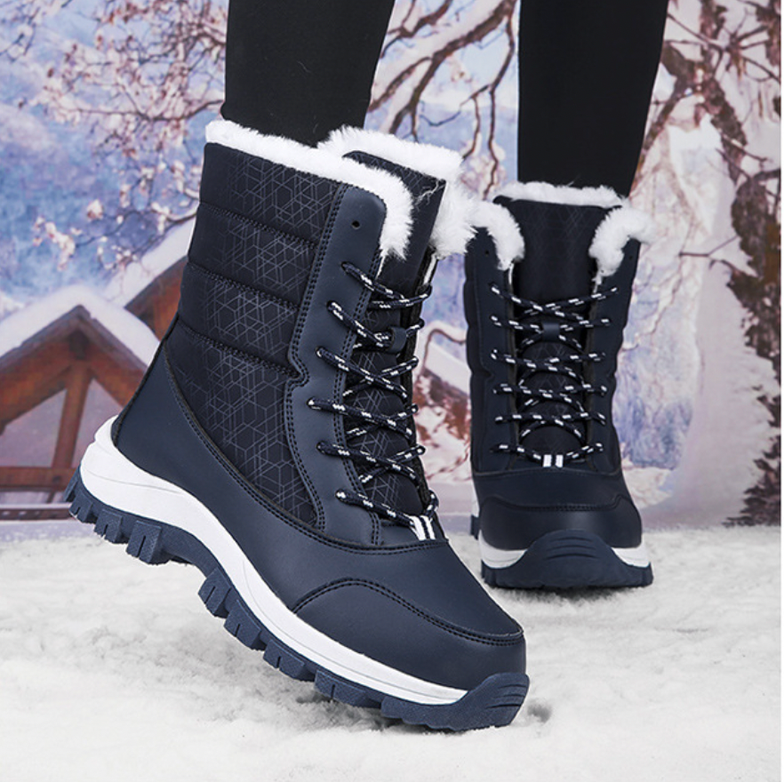 Women's Waterproof Snow Boots with Faux Fur Lining | Non-Slip Thick Sole for Ice and Winter Weather | Size 5-11