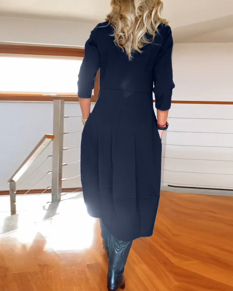 Women's Long Sleeve Maxi Dress | Lightweight Fabric with a Soft Drape for Formal Evenings | Size S-5XL, 5 Colors