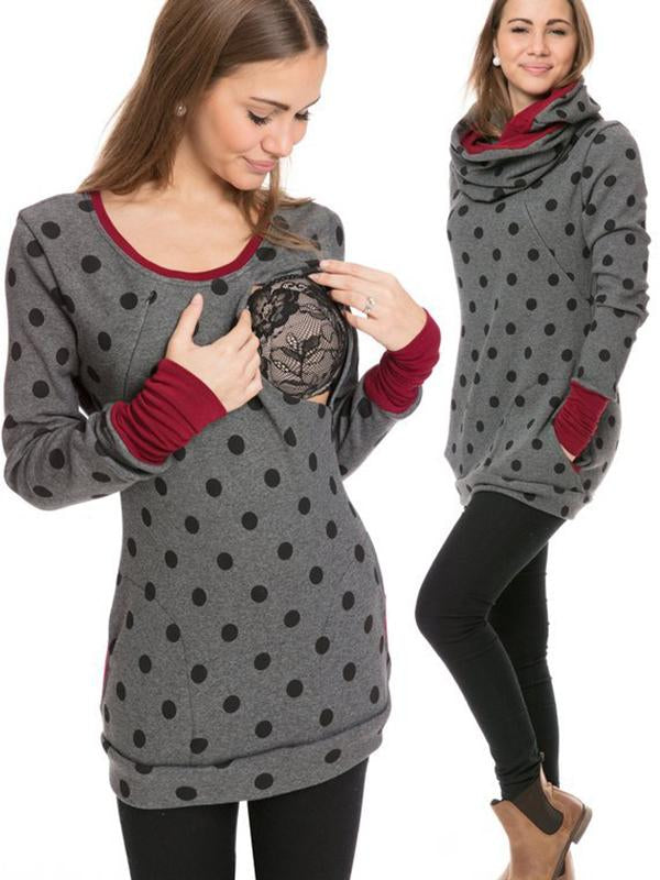 Women's Hoodie | Size S-XL | Grey, Yellow, Burgundy, Grey Polka Dot, Grey Floral Print, Dark Grey and 2 more