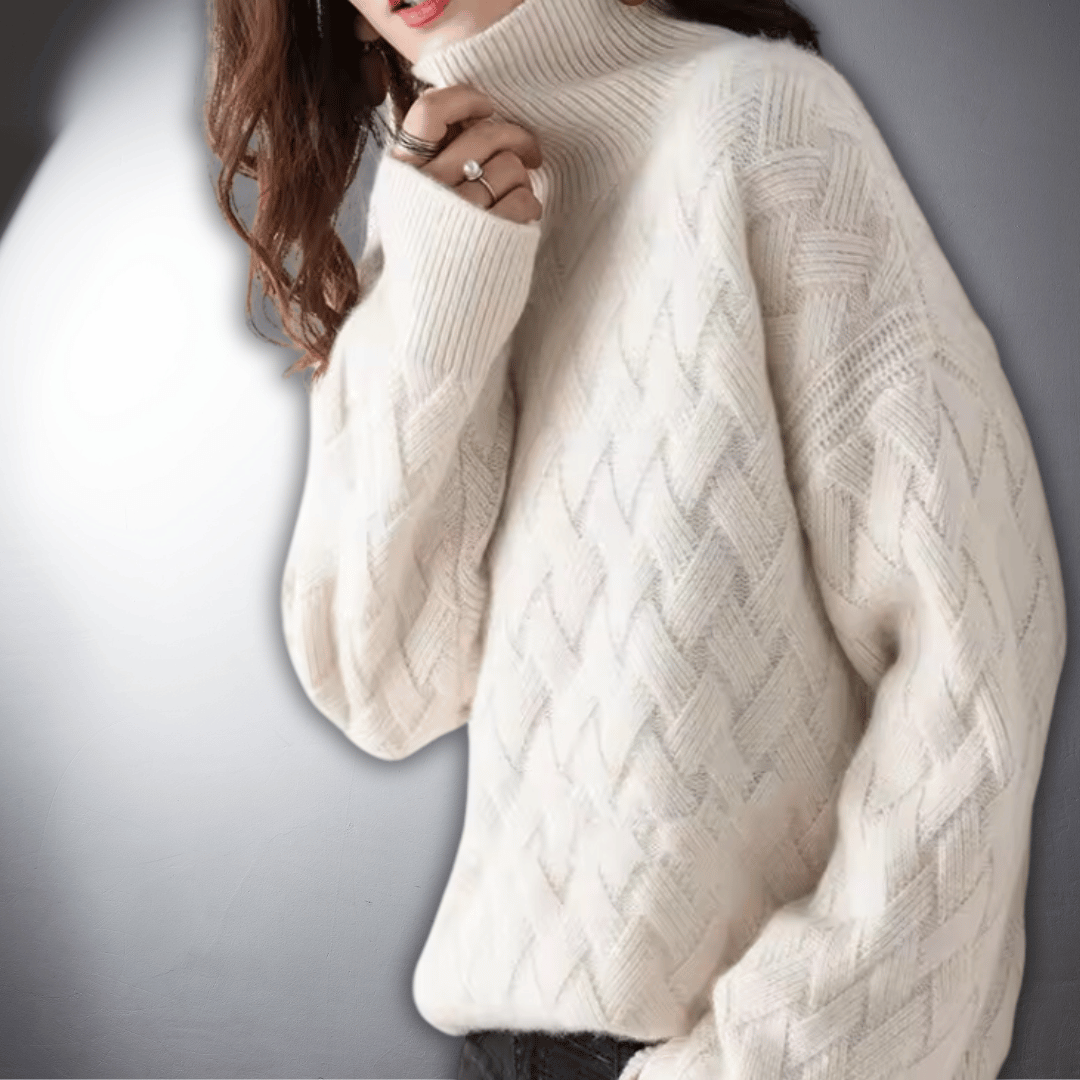 Women's Oversized Knit Sweater | Warm Pullover That Keeps Its Shape and Softness Over Time | Size S-XL, Beige or Cream