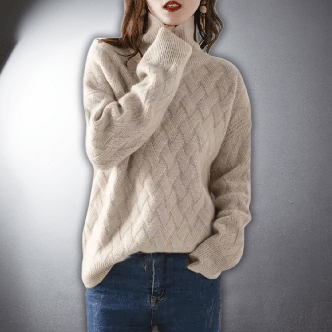 Women's Oversized Knit Sweater | Warm Pullover That Keeps Its Shape and Softness Over Time | Size S-XL, Beige or Cream