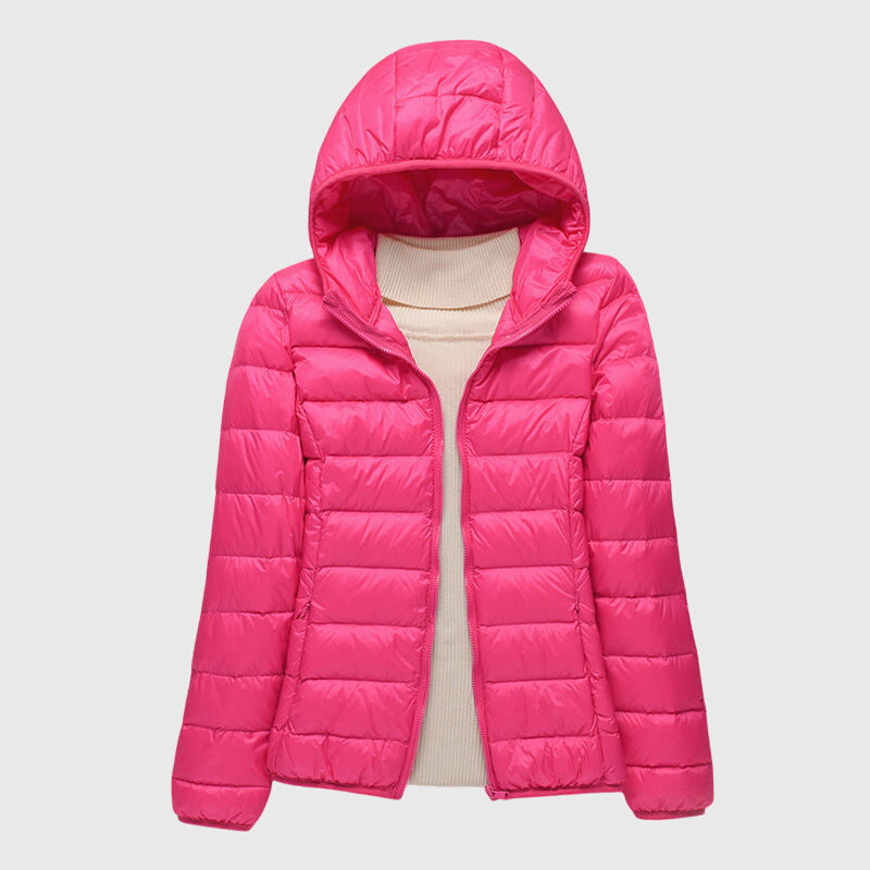 Women's Lightweight Quilted Puffer Jacket, Windproof and Waterproof | Warm Outerwear for Fall and Winter | Size S-3XL