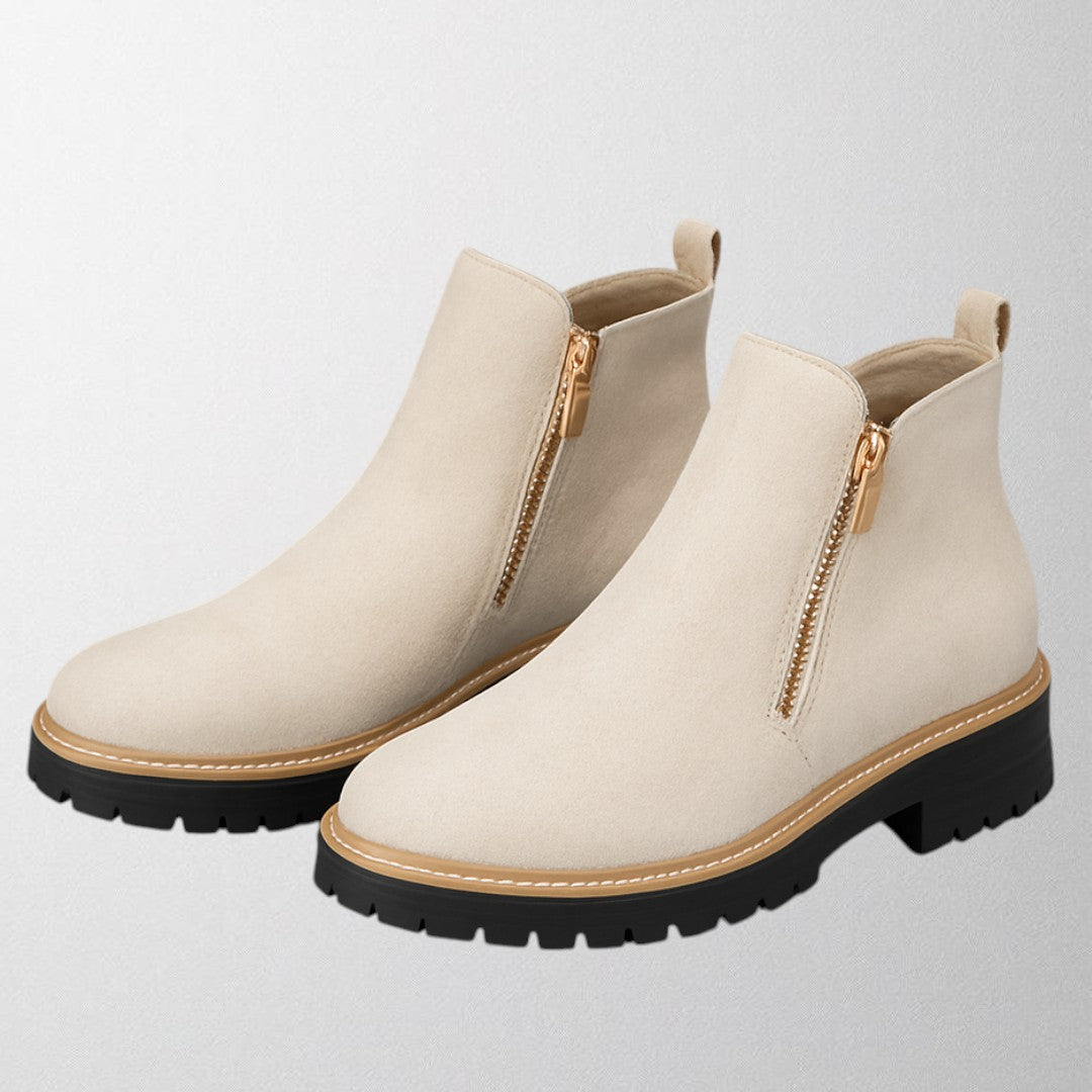 Women's Round Toe Shoes with Side Zip | Supportive Sole for Long Days at Work or Standing | Size 5-10.5, 6 Colors
