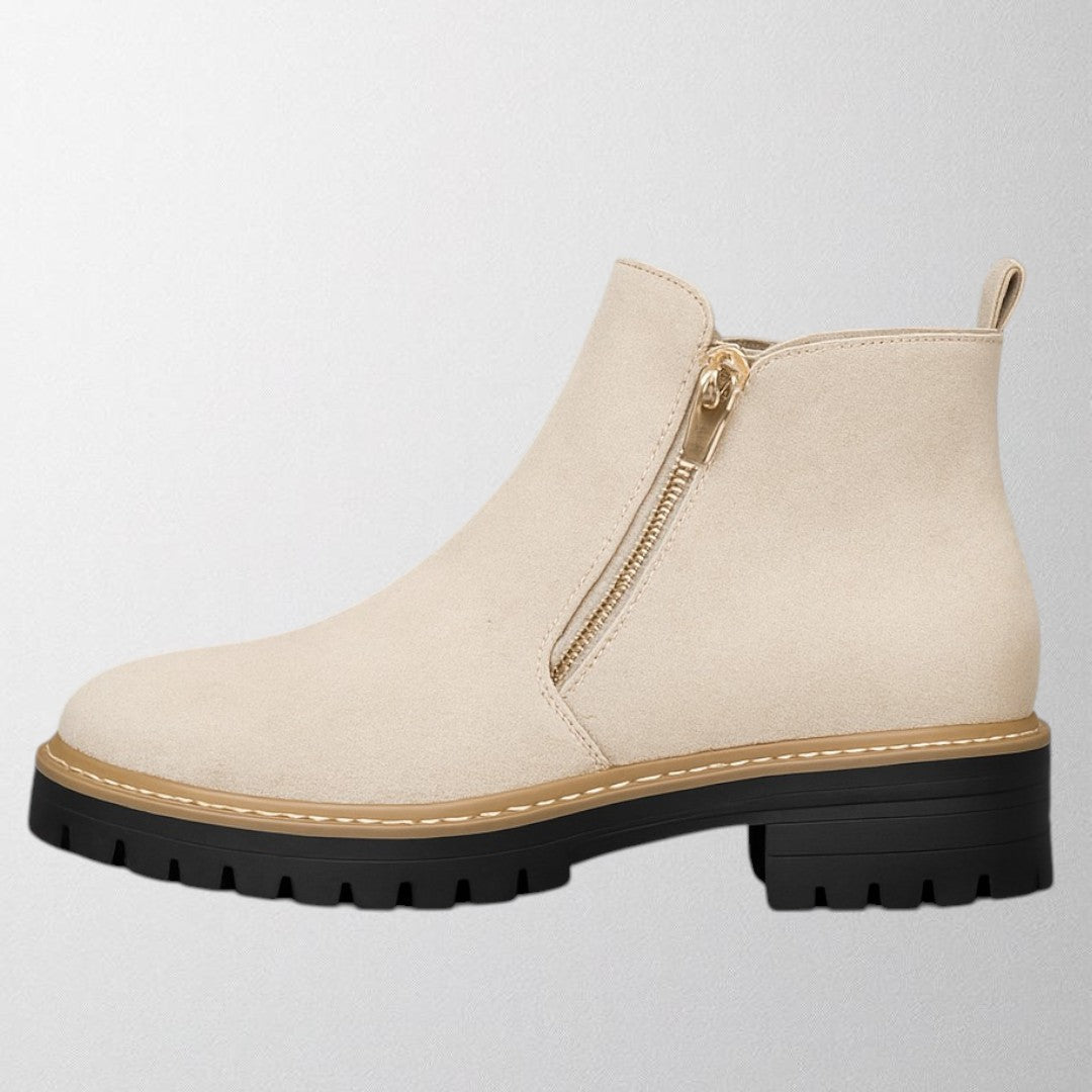 Women's Round Toe Shoes with Side Zip | Supportive Sole for Long Days at Work or Standing | Size 5-10.5, 6 Colors